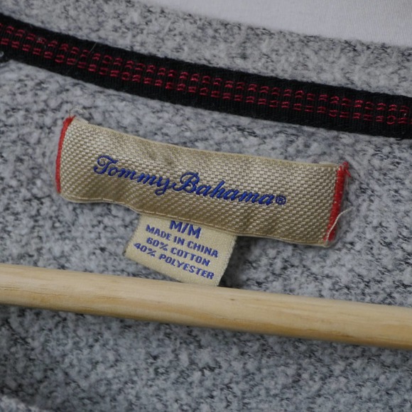 Tommy Bahama Gray Knit Cotton Blend Long Sleeve/ Sweater Size M - Picture 6 of 12